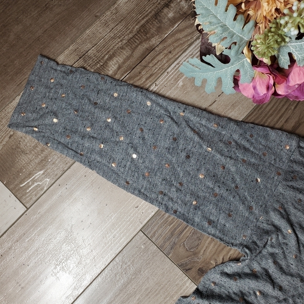 NWT LOFT Gray and Rose Gold Polka Dots 3/4 Sleeve Tee Women's Size Small - Picture 10 of 17